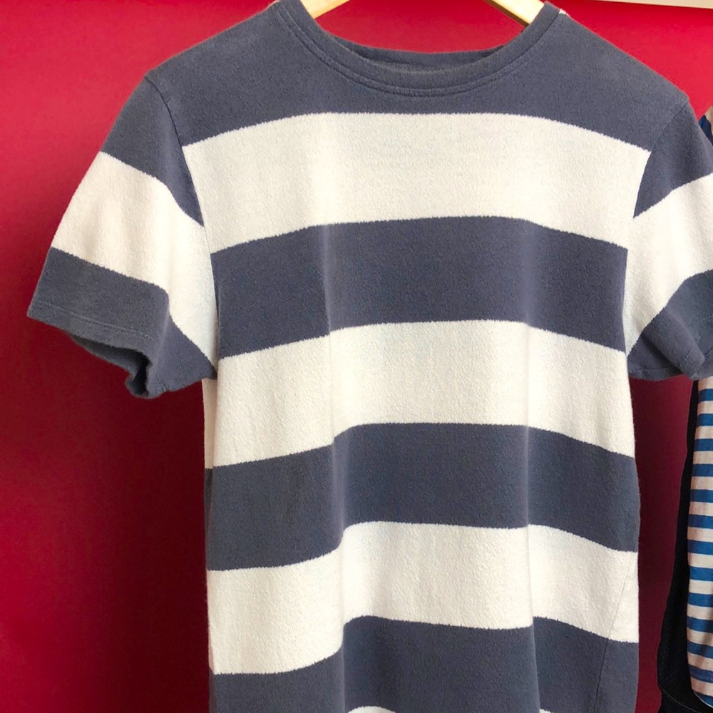 Matiere striped cotton “micro-fiber” type feel.
